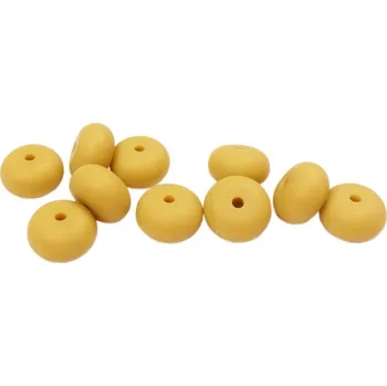 Příze Silikonový korálek oválný 12mm Karamelový (Silikonový korálek oválný 12mm Karamelový)