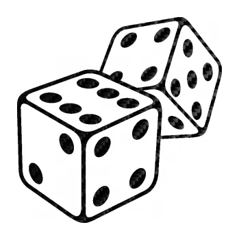 Samolepící dekorace Kostky 003 levá hrací kostky (50 - 3D karbon černý) SAMOLEPKA NA AUTO, NÁLEPKA, FÓLIE, POLEP, TUNING, VLASTNÍ TEXT, TISK, AUTOSAMOLEPKY.cz, POLEPY, OBRÁZEK, LOGO, 3D STICKERS