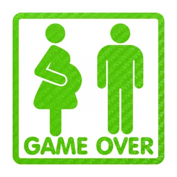 Samolepicí dekorace na vozidlo Game over varianta jsem v tom (58 - 3D karbon zelený kawasaki) SAMOLEPKA NA AUTO, NÁLEPKA, FÓLIE, POLEP, TUNING, VLASTNÍ TEXT, TISK, AUTOSAMOLEPKY.cz, POLEPY, OBRÁZEK, LOGO, 3D STICKERS