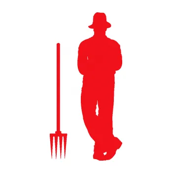 Samolepící dekorace SAMOLEPKA Farmář 001 levá (10 - červená) NA AUTO, NÁLEPKA, FÓLIE, POLEP, TUNING, VLASTNÍ TEXT, TISK, AUTOSAMOLEPKY.cz, POLEPY, OBRÁZEK, LOGO, SAMOLEPKY