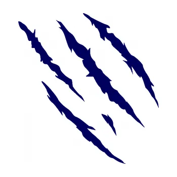 Samolepicí dekorace na vozidlo Drápanec 004 pravá (23 - tmavě modrá) SAMOLEPKA NA AUTO, NÁLEPKA, FÓLIE, POLEP, TUNING, VLASTNÍ TEXT, TISK, AUTOSAMOLEPKY.cz, POLEPY, OBRÁZEK, LOGO, 3D STICKERS