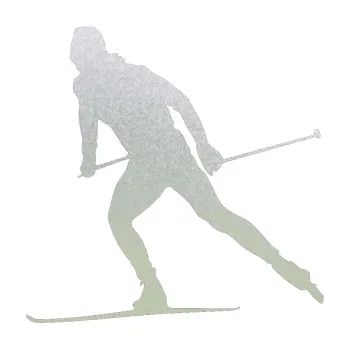 Samolepicí dekorace na vozidlo Lyžař 006 levá běžky (60 - pískované sklo) SAMOLEPKA NA AUTO, NÁLEPKA, FÓLIE, POLEP, TUNING, VLASTNÍ TEXT, TISK, AUTOSAMOLEPKY.cz, POLEPY, OBRÁZEK, LOGO, 3D STICKERS