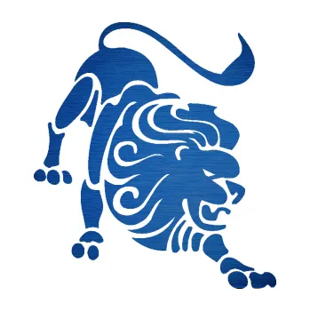 Samolepící dekorace Lev zvěrokruh 004 pravá (65 - škrábaný kov modrý) SAMOLEPKA NA AUTO, NÁLEPKA, FÓLIE, POLEP, TUNING, VLASTNÍ TEXT, TISK, AUTOSAMOLEPKY.cz, POLEPY, OBRÁZEK, LOGO, 3D STICKERS