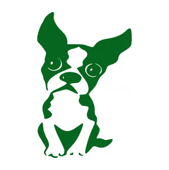 samolepka Pes 135 levá bostonský teriér (20 - tmavě zelená) SAMOLEPKA NA AUTO, NÁLEPKA, FÓLIE, POLEP, TUNING, VLASTNÍ TEXT, TISK, AUTOSAMOLEPKY.cz, POLEPY, OBRÁZEK, LOGO, 3D STICKERS