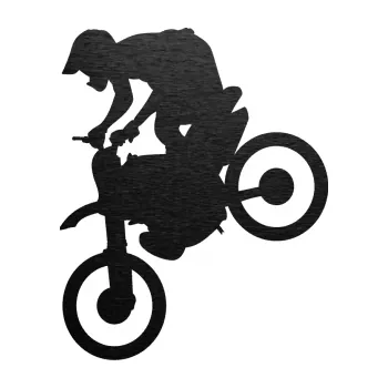 Samolepící dekorace SAMOLEPKA Motorka 020 levá motokros (63 - škrábaný kov černý) NA AUTO, NÁLEPKA, FÓLIE, POLEP, TUNING, VLASTNÍ TEXT, TISK, AUTOSAMOLEPKY.cz, POLEPY, OBRÁZEK, LOGO, SAMOLEPKY