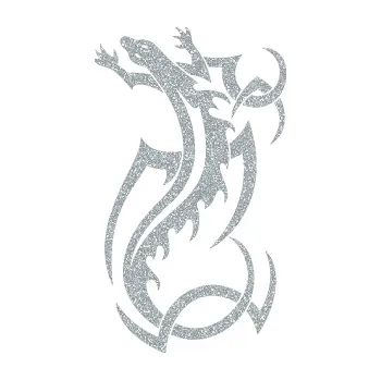 Samolepící dekorace Ještěrka 006 levá (91 - Ultra Metalic stříbrná metalíza) SAMOLEPKA NA AUTO, NÁLEPKA, FÓLIE, POLEP, TUNING, VLASTNÍ TEXT, TISK, AUTOSAMOLEPKY.cz, POLEPY, OBRÁZEK, LOGO, 3D STICKERS