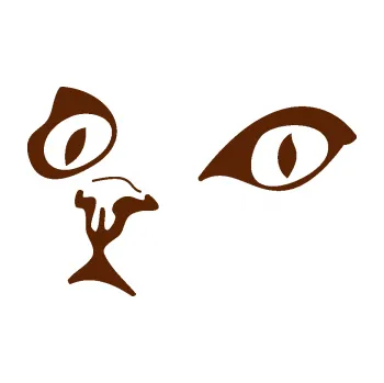 Samolepící dekorace Kočka 010 levá (15 - hnědá) SAMOLEPKA NA AUTO, NÁLEPKA, FÓLIE, POLEP, TUNING, VLASTNÍ TEXT, TISK, AUTOSAMOLEPKY.cz, POLEPY, OBRÁZEK, LOGO, 3D STICKERS