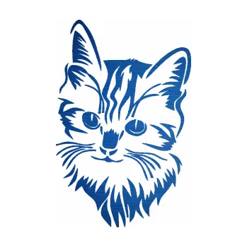 Samolepící dekorace SAMOLEPKA Kočka 018 levá (65 - škrábaný kov modrý) NA AUTO, NÁLEPKA, FÓLIE, POLEP, TUNING, VLASTNÍ TEXT, TISK, AUTOSAMOLEPKY.cz, POLEPY, OBRÁZEK, LOGO, SAMOLEPKY