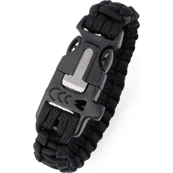 Náramek Náramek Survival pletený 6219 černý