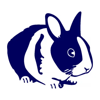 Samolepící dekorace SAMOLEPKA Králík 002 pravá zakrslý králíček (23 - tmavě modrá) NA AUTO, NÁLEPKA, FÓLIE, POLEP, TUNING, VLASTNÍ TEXT, TISK, AUTOSAMOLEPKY.cz, POLEPY, OBRÁZEK, LOGO, SAMOLEPKY