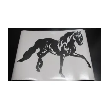Samolepící dekorace SAMOLEPKA Kůň 039 pravá (17 - šedá) NA AUTO, NÁLEPKA, FÓLIE, POLEP, TUNING, VLASTNÍ TEXT, TISK, AUTOSAMOLEPKY.cz, POLEPY, OBRÁZEK, LOGO, SAMOLEPKY
