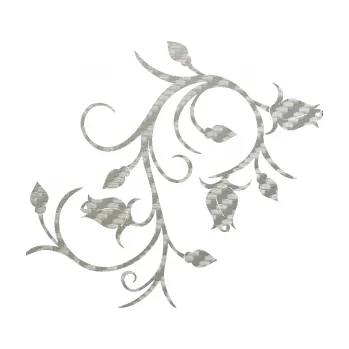 Samolepící dekorace SAMOLEPKA Květina dekor 009 pravá růžičky (52 - 3D karbon stříbrný) NA AUTO, NÁLEPKA, FÓLIE, POLEP, TUNING, VLASTNÍ TEXT, TISK, AUTOSAMOLEPKY.cz, POLEPY, OBRÁZEK, LOGO, SAMOLEPKY