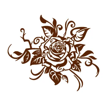 Samolepící dekorace SAMOLEPKA Květina dekor 016 pravá růže (15 - hnědá) NA AUTO, NÁLEPKA, FÓLIE, POLEP, TUNING, VLASTNÍ TEXT, TISK, AUTOSAMOLEPKY.cz, POLEPY, OBRÁZEK, LOGO, SAMOLEPKY