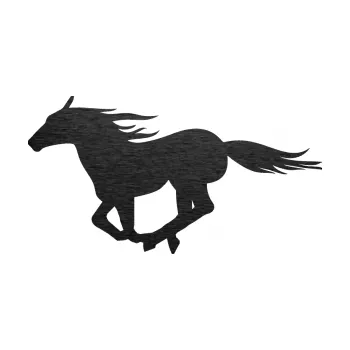 Samolepící dekorace SAMOLEPKA Kůň 029 levá (63 - škrábaný kov černý) NA AUTO, NÁLEPKA, FÓLIE, POLEP, TUNING, VLASTNÍ TEXT, TISK, AUTOSAMOLEPKY.cz, POLEPY, OBRÁZEK, LOGO, SAMOLEPKY
