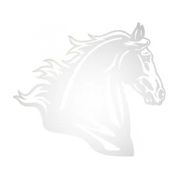 Samolepící dekorace SAMOLEPKA Kůň 058 pravá hlava s hřívou (82 - odrazková reflexní bílá) NA AUTO, NÁLEPKA, FÓLIE, POLEP, TUNING, VLASTNÍ TEXT, TISK, AUTOSAMOLEPKY.cz, POLEPY, OBRÁZEK, LOGO, SAMOLEPKY