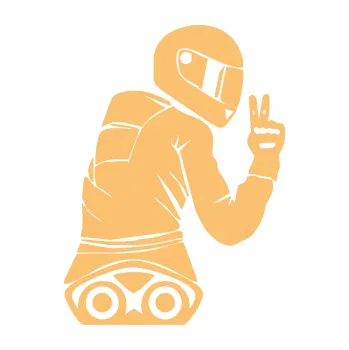 Samolepicí dekorace na vozidlo Motorkář 002 pravá (08 - béžová) SAMOLEPKA NA AUTO, NÁLEPKA, FÓLIE, POLEP, TUNING, VLASTNÍ TEXT, TISK, AUTOSAMOLEPKY.cz, POLEPY, OBRÁZEK, LOGO, 3D STICKERS