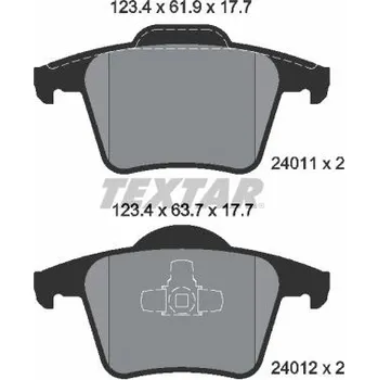 Brzdová destička Sada brzdových destiček, kotoučová brzda TEXTAR 2401101