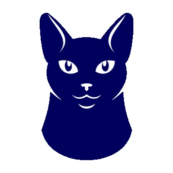 Samolepící dekorace SAMOLEPKA Kočka 005 pravá (23 - tmavě modrá) NA AUTO, NÁLEPKA, FÓLIE, POLEP, TUNING, VLASTNÍ TEXT, TISK, AUTOSAMOLEPKY.cz, POLEPY, OBRÁZEK, LOGO, SAMOLEPKY