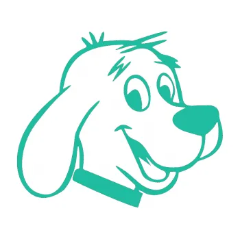 Polep vozidla Pes 051 pravá (25 - tyrkysová) SAMOLEPKA NA AUTO, NÁLEPKA, FÓLIE, POLEP, TUNING, VLASTNÍ TEXT, TISK, AUTOSAMOLEPKY.cz, POLEPY, OBRÁZEK, LOGO, 3D STICKERS