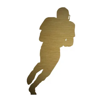 Polep vozidla SAMOLEPKA Americký fotbal 004 pravá (64 - škrábaný kov zlatý) NA AUTO, NÁLEPKA, FÓLIE, POLEP, TUNING, VLASTNÍ TEXT, TISK, AUTOSAMOLEPKY.cz, POLEPY, OBRÁZEK, LOGO, SAMOLEPKY