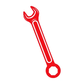 Samolepící dekorace SAMOLEPKA Francouzský klíč levá (10 - červená) NA AUTO, NÁLEPKA, FÓLIE, POLEP, TUNING, VLASTNÍ TEXT, TISK, AUTOSAMOLEPKY.cz, POLEPY, OBRÁZEK, LOGO, SAMOLEPKY