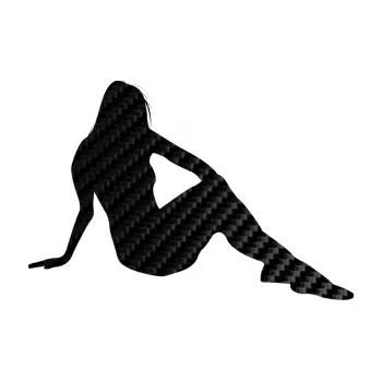 Polep vozidla Erotická žena 048 pravá (50 - 3D karbon černý) SAMOLEPKA NA AUTO, NÁLEPKA, FÓLIE, POLEP, TUNING, VLASTNÍ TEXT, TISK, AUTOSAMOLEPKY.cz, POLEPY, OBRÁZEK, LOGO, 3D STICKERS