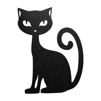 Samolepící dekorace SAMOLEPKA Kočka 009 levá (63 - škrábaný kov černý) NA AUTO, NÁLEPKA, FÓLIE, POLEP, TUNING, VLASTNÍ TEXT, TISK, AUTOSAMOLEPKY.cz, POLEPY, OBRÁZEK, LOGO, SAMOLEPKY