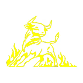 Samolepicí dekorace na vozidlo Animal flames 062 levá býk (05 - žlutá citron) SAMOLEPKA NA AUTO, NÁLEPKA, FÓLIE, POLEP, TUNING, VLASTNÍ TEXT, TISK, AUTOSAMOLEPKY.cz, POLEPY, OBRÁZEK, LOGO, 3D STICKERS