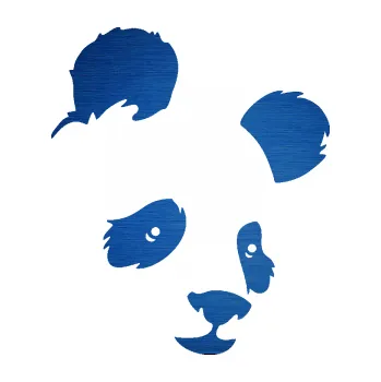 Samolepící dekorace SAMOLEPKA Panda 004 pravá (65 - škrábaný kov modrý) NA AUTO, NÁLEPKA, FÓLIE, POLEP, TUNING, VLASTNÍ TEXT, TISK, AUTOSAMOLEPKY.cz, POLEPY, OBRÁZEK, LOGO, SAMOLEPKY