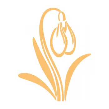 Samolepící dekorace SAMOLEPKA Květina dekor 021 pravá sněženka (08 - béžová) NA AUTO, NÁLEPKA, FÓLIE, POLEP, TUNING, VLASTNÍ TEXT, TISK, AUTOSAMOLEPKY.cz, POLEPY, OBRÁZEK, LOGO, SAMOLEPKY