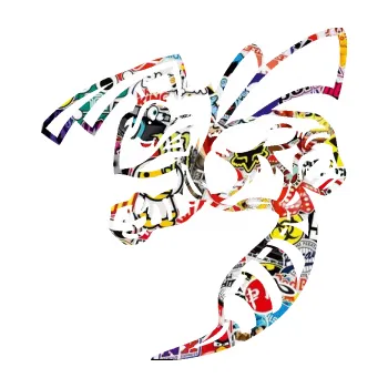 Samolepicí dekorace na vozidlo Rozzuřená vosa 007 levá (83 - Sticker bomb) SAMOLEPKA NA AUTO, NÁLEPKA, FÓLIE, POLEP, TUNING, VLASTNÍ TEXT, TISK, AUTOSAMOLEPKY.cz, POLEPY, OBRÁZEK, LOGO, 3D STICKERS