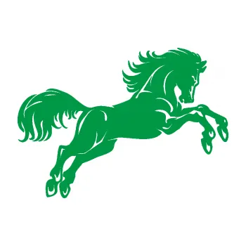 Samolepící dekorace Kůň 062 pravá ve skoku (12 - zelená) SAMOLEPKA NA AUTO, NÁLEPKA, FÓLIE, POLEP, TUNING, VLASTNÍ TEXT, TISK, AUTOSAMOLEPKY.cz, POLEPY, OBRÁZEK, LOGO, 3D STICKERS