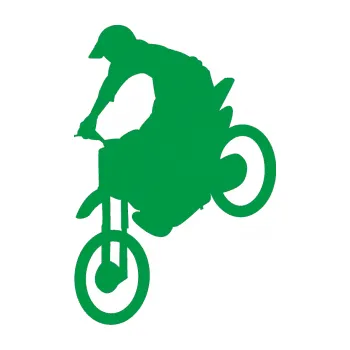 Samolepící dekorace Motorka 016 levá motokros (12 - zelená) SAMOLEPKA NA AUTO, NÁLEPKA, FÓLIE, POLEP, TUNING, VLASTNÍ TEXT, TISK, AUTOSAMOLEPKY.cz, POLEPY, OBRÁZEK, LOGO, 3D STICKERS