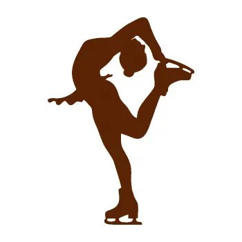 Polep vozidla Krasobruslení 013 levá krasobruslařka (15 - hnědá) SAMOLEPKA NA AUTO, NÁLEPKA, FÓLIE, POLEP, TUNING, VLASTNÍ TEXT, TISK, AUTOSAMOLEPKY.cz, POLEPY, OBRÁZEK, LOGO, 3D STICKERS