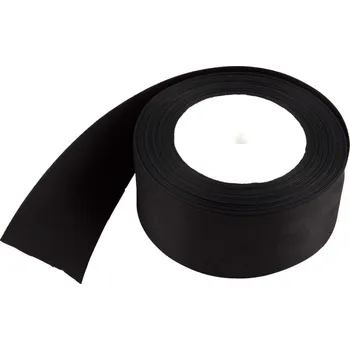 Stuha Satén stuha 4 cm, 23 m, černá