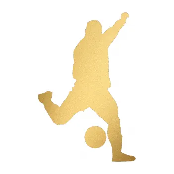 Autodoplněk Samolepka na auto Fotbalista 041 pravá (43 - zlatá metalíza) NÁLEPKA, FÓLIE, POLEPY, TUNING, VLASTNÍ TEXT, TISK, AUTOSAMOLEPKY.cz, SAMOLEPKY, OBRÁZEK, LOGO, VÝROBA, PRODEJ