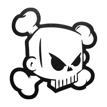 Samolepicí dekorace na vozidlo Kenblock lebka obrys pravá (63 - škrábaný kov černý) SAMOLEPKA NA AUTO, NÁLEPKA, FÓLIE, POLEP, TUNING, VLASTNÍ TEXT, TISK, AUTOSAMOLEPKY.cz, POLEPY, OBRÁZEK, LOGO, 3D STICKERS