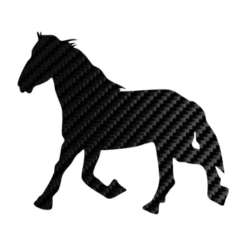 Samolepící dekorace SAMOLEPKA Kůň 002 levá (50 - 3D karbon černý) NA AUTO, NÁLEPKA, FÓLIE, POLEP, TUNING, VLASTNÍ TEXT, TISK, AUTOSAMOLEPKY.cz, POLEPY, OBRÁZEK, LOGO, SAMOLEPKY