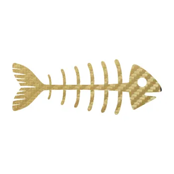 Polep vozidla SAMOLEPKA Ryba fishbone kostra pravá (59 - 3D karbon zlatý) NA AUTO, NÁLEPKA, FÓLIE, POLEP, TUNING, VLASTNÍ TEXT, TISK, AUTOSAMOLEPKY.cz, POLEPY, OBRÁZEK, LOGO, SAMOLEPKY