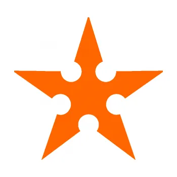 samolepka Ninja hvězda (73 - Fluorescentní oranžová) SAMOLEPKA NA AUTO, NÁLEPKA, FÓLIE, POLEP, TUNING, VLASTNÍ TEXT, TISK, AUTOSAMOLEPKY.cz, POLEPY, OBRÁZEK, LOGO, 3D STICKERS