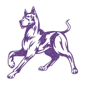 Polep vozidla SAMOLEPKA Pes 039 levá doga (87 - Ultra Metalic fialová) NA AUTO, NÁLEPKA, FÓLIE, POLEP, TUNING, VLASTNÍ TEXT, TISK, AUTOSAMOLEPKY.cz, POLEPY, OBRÁZEK, LOGO, SAMOLEPKY