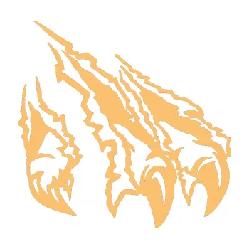 Samolepicí dekorace na vozidlo Drápy pravá (08 - béžová) SAMOLEPKA NA AUTO, NÁLEPKA, FÓLIE, POLEP, TUNING, VLASTNÍ TEXT, TISK, AUTOSAMOLEPKY.cz, POLEPY, OBRÁZEK, LOGO, 3D STICKERS