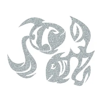 Samolepící dekorace Ryby 003 pravá (91 - Ultra Metalic stříbrná metalíza) SAMOLEPKA NA AUTO, NÁLEPKA, FÓLIE, POLEP, TUNING, VLASTNÍ TEXT, TISK, AUTOSAMOLEPKY.cz, POLEPY, OBRÁZEK, LOGO, 3D STICKERS