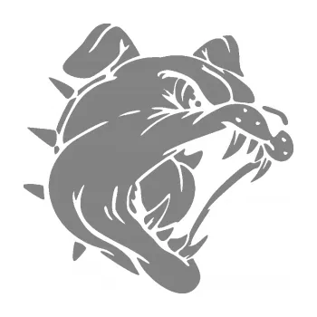 Polep vozidla Pes 136 pravá rozzuřený buldok (17 - šedá) SAMOLEPKA NA AUTO, NÁLEPKA, FÓLIE, POLEP, TUNING, VLASTNÍ TEXT, TISK, AUTOSAMOLEPKY.cz, POLEPY, OBRÁZEK, LOGO, 3D STICKERS