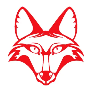 Samolepící dekorace SAMOLEPKA Liška 001 (10 - červená) NA AUTO, NÁLEPKA, FÓLIE, POLEP, TUNING, VLASTNÍ TEXT, TISK, AUTOSAMOLEPKY.cz, POLEPY, OBRÁZEK, LOGO, SAMOLEPKY