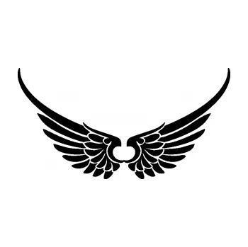 Samolepící dekorace SAMOLEPKA Křídla 008 (01 - černá) NA AUTO, NÁLEPKA, FÓLIE, POLEP, TUNING, VLASTNÍ TEXT, TISK, AUTOSAMOLEPKY.cz, POLEPY, OBRÁZEK, LOGO, SAMOLEPKY