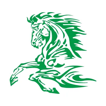 Samolepící dekorace Kůň 074 levá (12 - zelená) SAMOLEPKA NA AUTO, NÁLEPKA, FÓLIE, POLEP, TUNING, VLASTNÍ TEXT, TISK, AUTOSAMOLEPKY.cz, POLEPY, OBRÁZEK, LOGO, 3D STICKERS