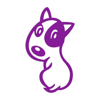 Polep vozidla SAMOLEPKA Pes 060 levá (14 - fialová) NA AUTO, NÁLEPKA, FÓLIE, POLEP, TUNING, VLASTNÍ TEXT, TISK, AUTOSAMOLEPKY.cz, POLEPY, OBRÁZEK, LOGO, SAMOLEPKY