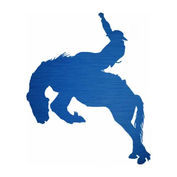 Samolepící dekorace SAMOLEPKA Kovboj 001 levá rodeo na koni (65 - škrábaný kov modrý) NA AUTO, NÁLEPKA, FÓLIE, POLEP, TUNING, VLASTNÍ TEXT, TISK, AUTOSAMOLEPKY.cz, POLEPY, OBRÁZEK, LOGO, SAMOLEPKY