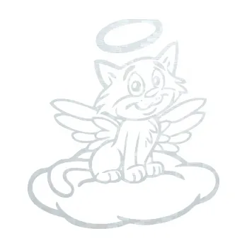 Samolepící dekorace SAMOLEPKA Kočka 020 pravá andílek na obláčku (51 - 3D karbon bílý) NA AUTO, NÁLEPKA, FÓLIE, POLEP, TUNING, VLASTNÍ TEXT, TISK, AUTOSAMOLEPKY.cz, POLEPY, OBRÁZEK, LOGO, SAMOLEPKY